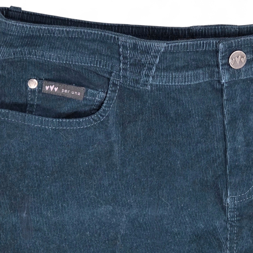 Per Una Deep Teal Women's Corduroy Boot Cut Pants UK 14 / US 10 - Picture 11 of 13